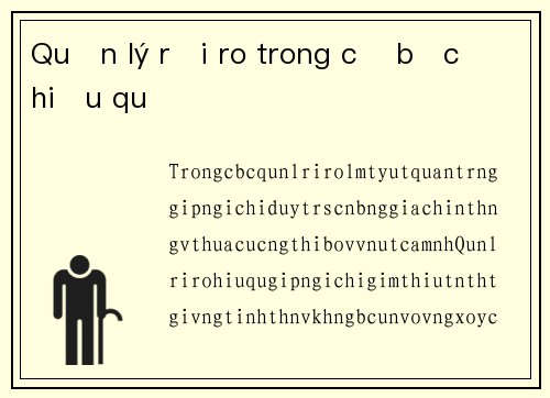Quản lý rủi ro trong cờ bạc hiệu quả