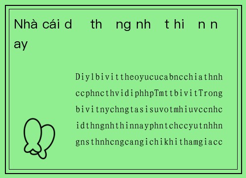 Nhà cái dễ thắng nhất hiện nay