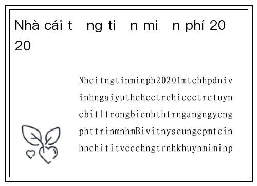 Nhà cái tặng tiền miễn phí 2020