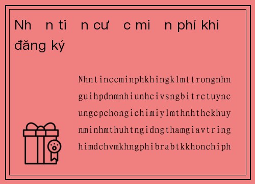 Nhận tiền cược miễn phí khi đăng ký