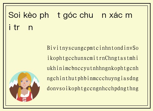Soi kèo phạt góc chuẩn xác mỗi trận