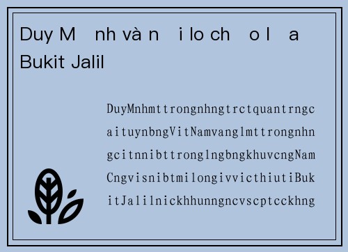 Duy Mạnh và nỗi lo chảo lửa Bukit Jalil